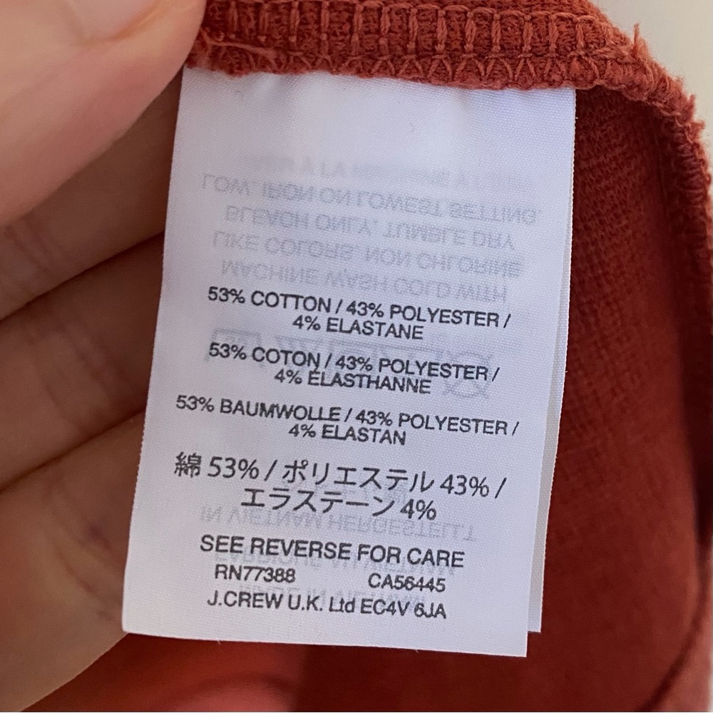 Madewell Red Texture Thread Button Front Ruffle Off-the-Shoulder Mini Dress XS - Picture 14 of 14